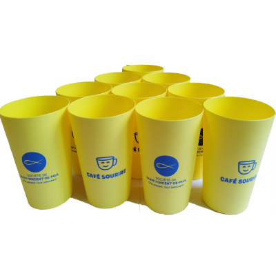 Gobelets plastique Café Sourire - Lot de 10
