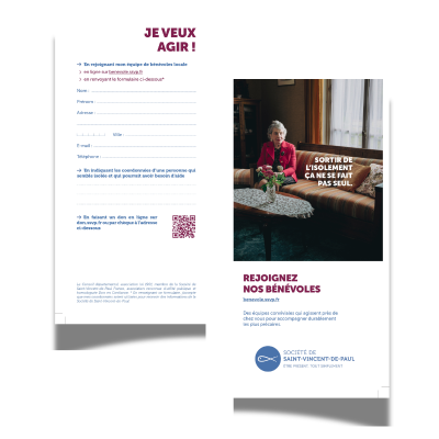 Dépliant d'appel à bénévoles - Lot de 100